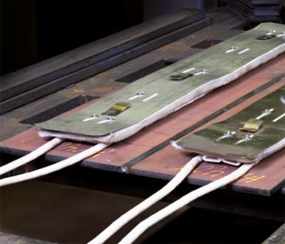 Example of electrical heating mats